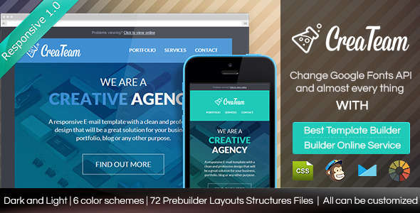 CreaTeam - Responsive Email Template With Builder