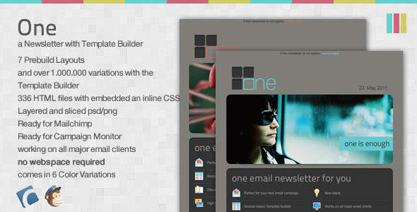 One Email Newsletter with Template Builder