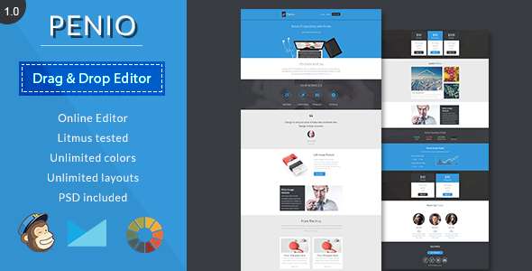 Penio-Responsive Email Template With Editor