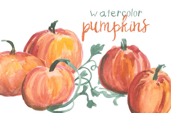 watercolor pumpkin clipart - photo #9