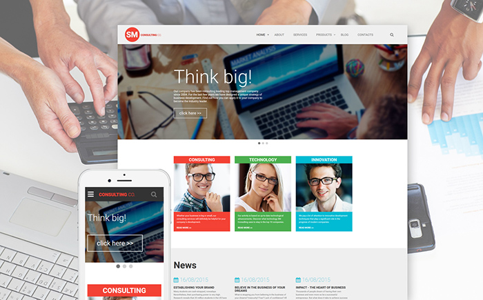 consulting firm web template