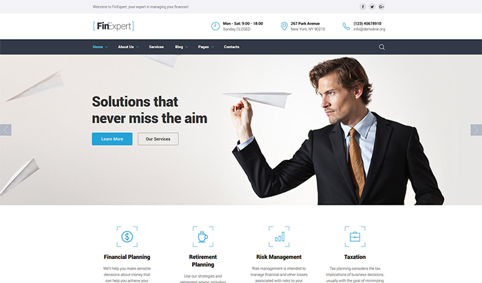 Business Financial Advisor Website Template