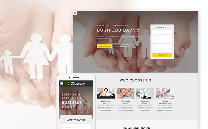 insurance company web template