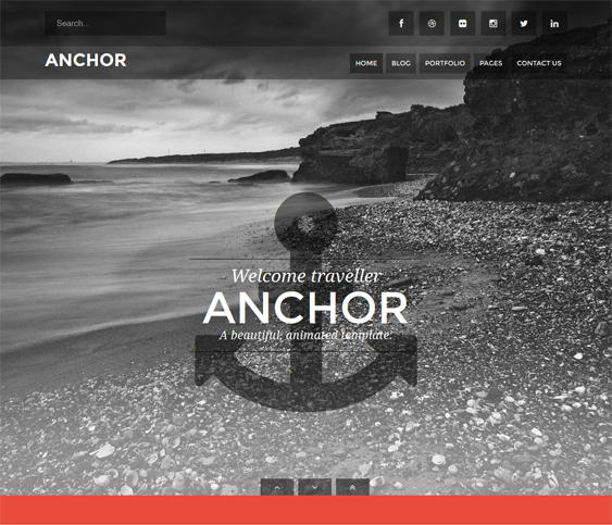 anchor parallax drupal theme