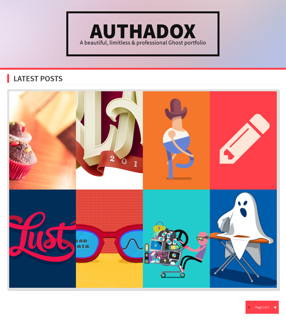 authadox portfolio ghost theme