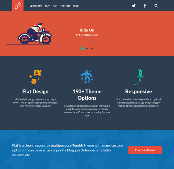 flat flat tumblr theme