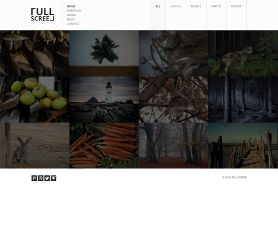 fullscreen portfolio drupal theme
