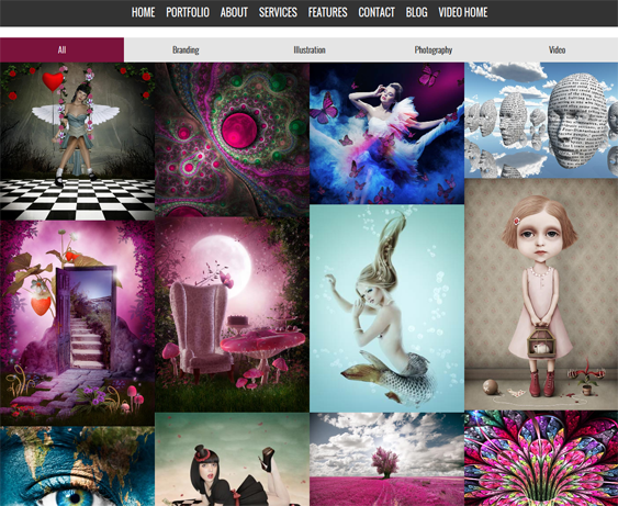 surreal one page drupal theme