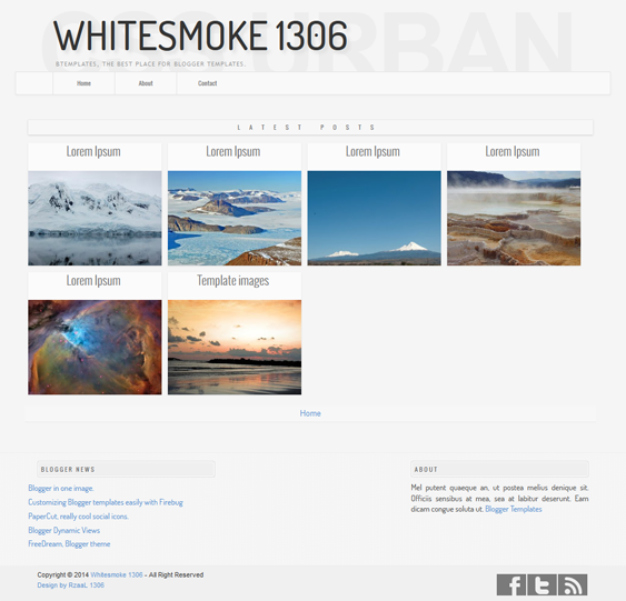 whitesmoke minimal blogger theme