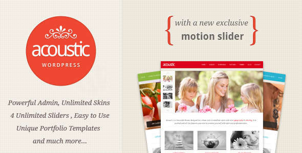 Acoustic - Powerful Elegant WordPress Theme
