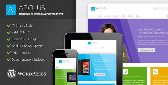 Aeolus - Corporate Minimalist WordPress Theme