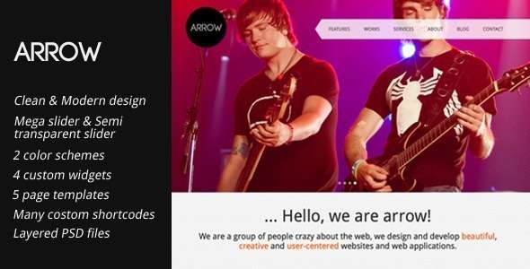 Arrow: Creative Portfolio WordPress Template