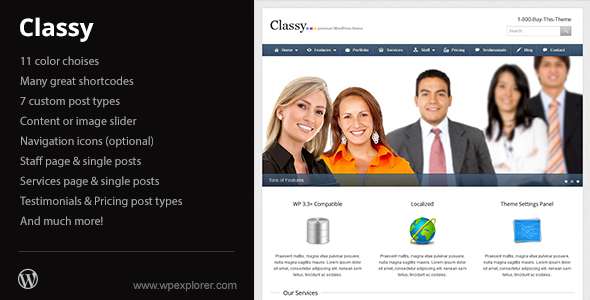 Classy Business & Portfolio WordPress Theme