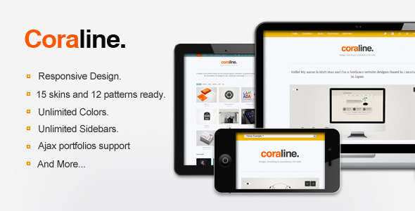 Coraline Ajax And Responsive WordPress Theme