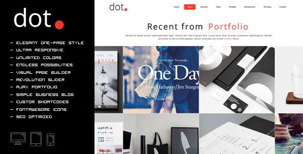 DOT - Creative One Page Multi-Purpose Theme