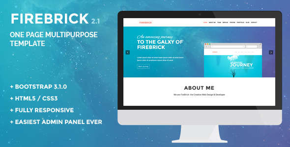 Firebrick - Multipurpose One Page WordPress Theme