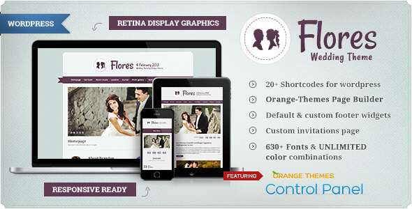 Flores - Elegant WordPress Wedding Theme