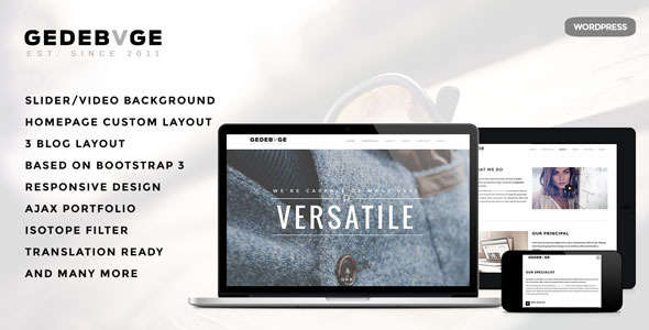Gedebvge - Responsive One Page Portfolio Theme
