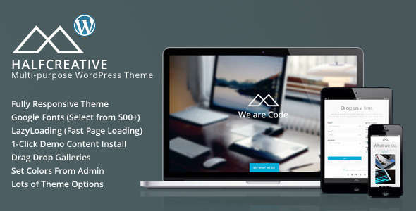 HalfCreative - One Page Portfolio WordPress Theme