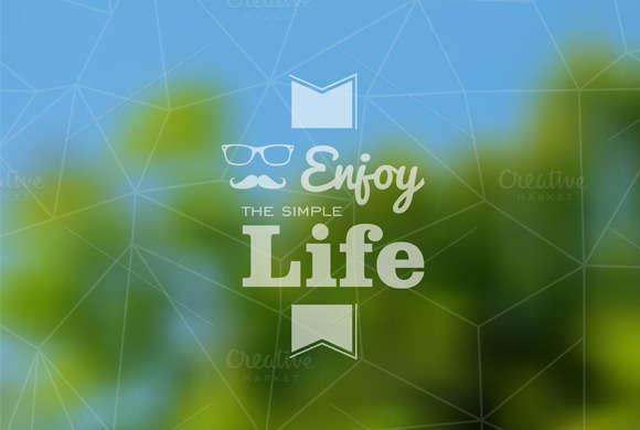 Hipster summer landscape