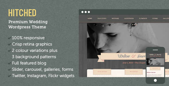 Hitched - Responsive WordPress Wedding Theme
