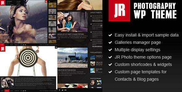 JR Photography WordPress Theme