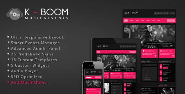 K-BOOM - Events & Music Responsive WordPress Theme