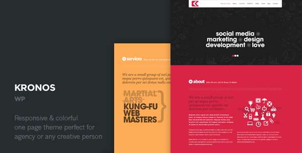 Kronos - One Page Responsive WordPress Theme