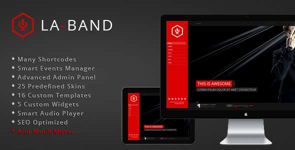 LA-BAND - Music Band Premium WordPress Theme