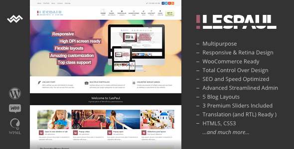 !LesPaul - Retina Responsive WordPress Theme