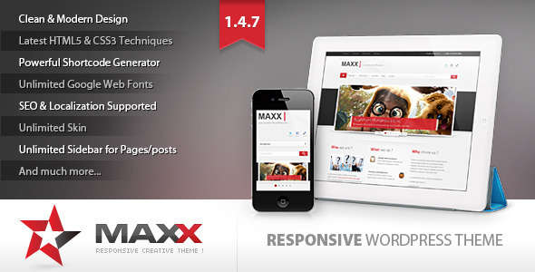 Maxx - Responsive Creative WordPress Theme