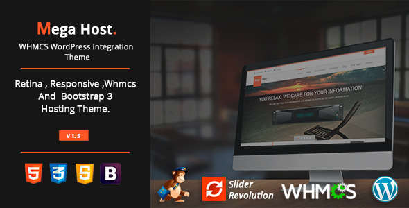 MegaHost - WHMCS WordPress Integration Theme
