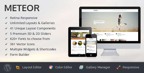 Meteor - Retina Responsive WordPress Theme