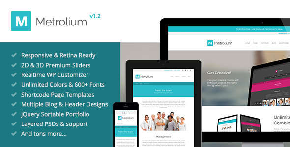 Metrolium - Responsive Multi-Purpose WP Theme