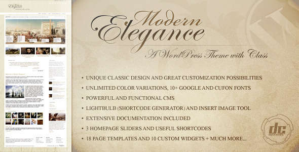 Modern Elegance - A WordPress Theme with Class