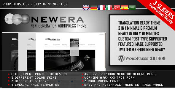 NewEra 3 in 1 WordPress Theme Ready in 10 Minutes
