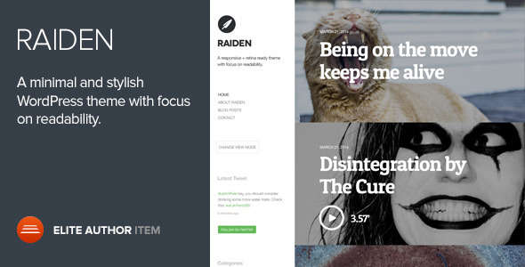 Raiden - A Minimal WordPress Theme with Style
