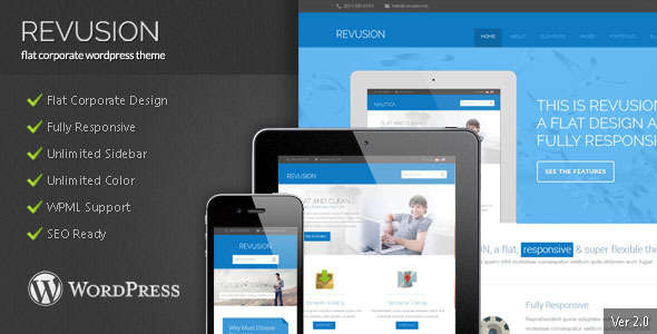 Revusion - Flat Corporate WordPress Theme