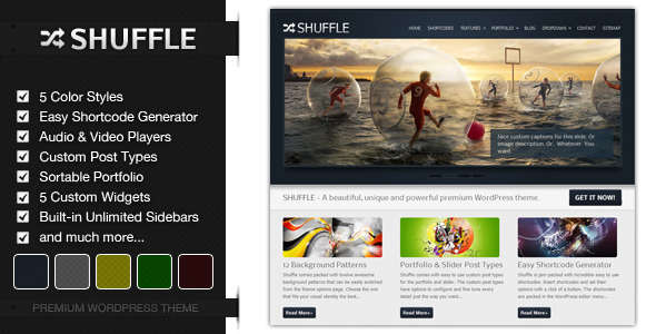 Shuffle - Premium Corporate & Portfolio WP Theme