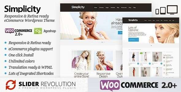 Simplicity - eCommerce WordPress Theme, Responsive