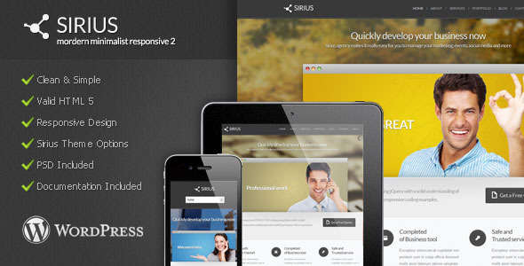 Sirius - Modern Minimalist WordPress Theme