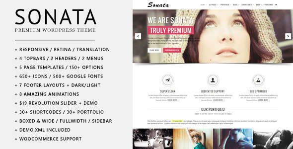 Sonata - Elegant Multi-purpose WordPress Theme