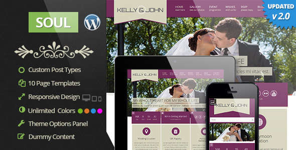 Soul - Responsive WordPress Wedding Theme