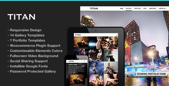 Titan Responsive Portfolio Photography Theme