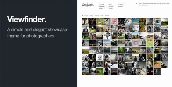 Viewfinder: Photography WordPress Theme