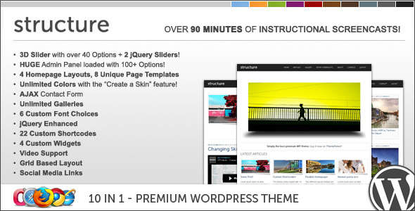 WP Structure 10 in 1 Premium WordPress Theme