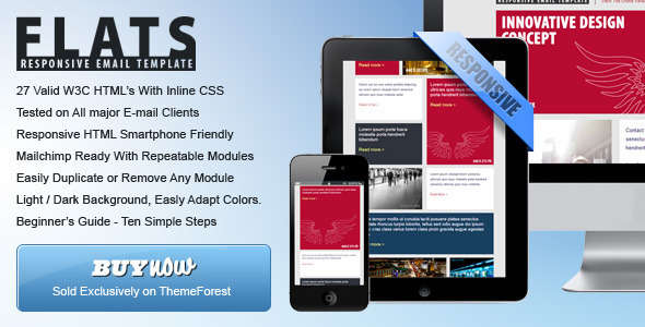 27 General Flat Email Templates - Dark / Light