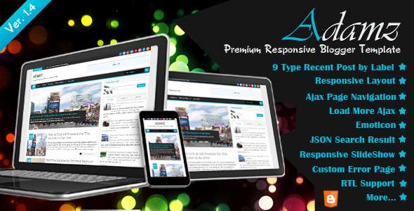 Adamz - Responsive Blogger Template