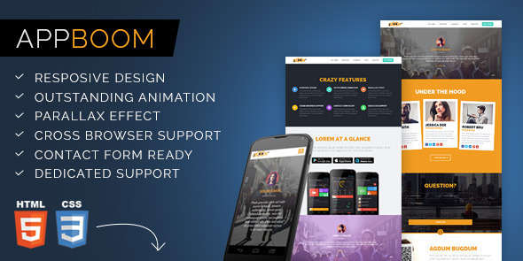 AppBoom - Responsive App Landing Page