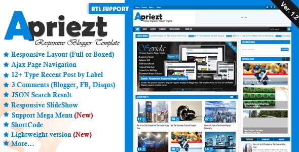 Apriezt - Responsive Magazine/News Blogger Theme